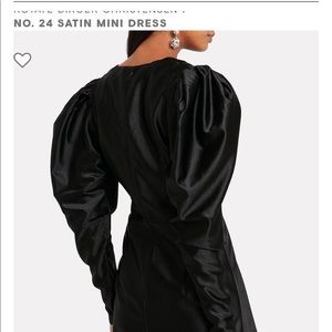 Rotate black puff sleeve dress